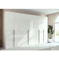 rauch Drehtürenschrank Kleiderschrank Schrank Garderobe Wäscheschrank BESTSELLER MONTCLAR (3 Ausstattungen BASIC/CLASSIC/PREMIUM (SOFT-CLOSE), Breiten 201-400 cm) Front in Glas/Hochglanz/Dekor/Grauspiegel in 5 Breiten MADE IN GERMANY