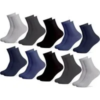 OCCULTO Basicsocken Damen & Herren Socken ohne Gummibund 10er Pack (Modell: Velano) (10-Paar)