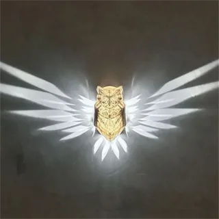 Eagle Owl Animal Projector Wall Lamp 3D Print Sconce Light Plastic Material Battery Operated Home Decor for Halloween Xm