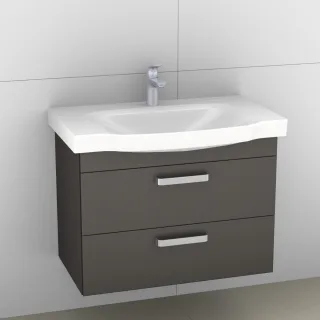 Artiqua 414 Waschtischunterschrank für Sentique 514281 Stahlgrau Metallic, 414-WU2L-V38-7141-88 414-WU2L-V38-7141-88