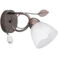 TRIO Leuchten LED Wandleuchte, Dimmfunktion, LED wechselbar, Warmweiß, Wandbeleuchtung innen Florentiner Lampe Treppenhaus, Rostoptik H: 21cm