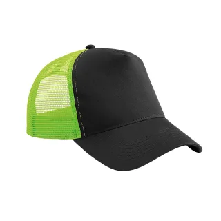 Beechfield - Trucker Cap Snapback für Herren/Damen Unisex (Schwarz/Limone)