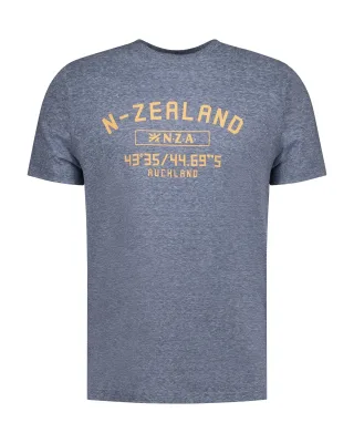 nza new zealand auckland - Shirts Männlich navy sky melange - Gr. - L
