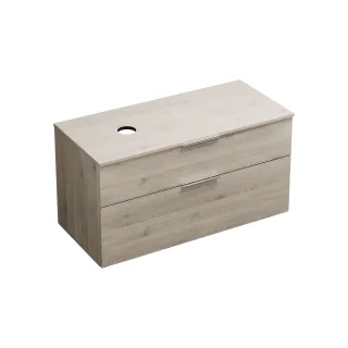 Burgbad Waschtischunterschrank Eqio 619x1200x550 Eiche Dekor Flanelle, WXXI120LF2632 WXXI120LF2632