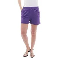 YESET Shorts YESET Damen Jogging Shorts Sweatshorts kurz 1/2 Baumwolle VIOLETT S Sweatshort