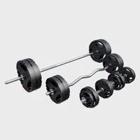 GORILLA SPORTS Langhantel Hantelset Kunststoff Gripper 100 kg