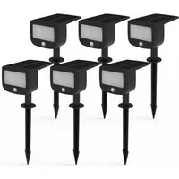Northpoint Bewegungsmelder LED Solar Strahler Fluter Sicherheitsleuchte mit Funk, (6-St)