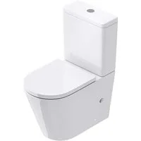 doporro Tiefspül-WC Stand-WC bodenstehend Design Toilette Silent-Close spülrandlose, Wandmontage