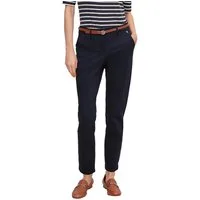 comma Chinohose mit Gürtel und Stretch