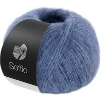 LANA GROSSA SOFFIO Häkelwolle, 215 m (flauschiges Lace-Garn aus Merino- & Baumwolle), 25 g