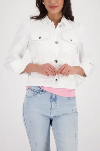 monari - Jeansjacke mit Schmuckknöpfen off-white - Gr. - 38