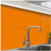 KitchenYeah Küchenrückwand Muster selbstklebend (keine Folie) Orange - Jahreszeiten - Herbst - Fa, (1-tlg), Spritzschutz, Küche, Rückwand, Küchenwand, Küchenfront, 30x20 cm