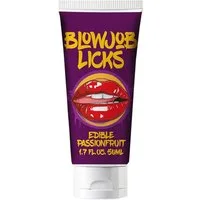 PharmQuests Gleit- und Massagegel Blowjob Licks, Tube, 1-tlg., köstliches Massage Körpergel mit Passionsfrucht-Geschmack