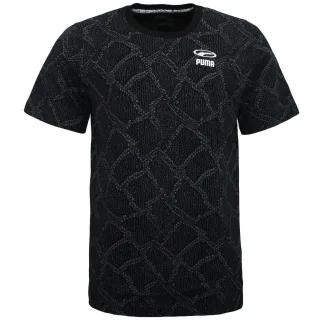 PUMA MENS SNAKE PACK AOP TEE Casual T-Shirt Black 579911 01