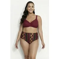 Ulla Popken Soft-BH Bikini Boho-Muster Softcups Träger verstellbar
