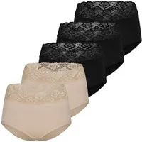 Nina Von C. Taillenslip 5er Pack Slipboutique (Spar-Set, 5-St) Taillen Slip - Blickdicht - Mit transparentem Spitzenbund