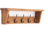 CREEDWOOD Wandgarderobe WANDGARDEROBE "GERDA", Altholz massiv Holz, 5 Haken, Kleiderhaken