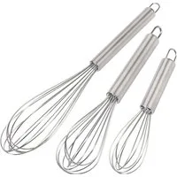 WESTMARK Schneebesen 3 Stk.,Längen: 17/23/28 cm, Rostfreier Edelstahl, Silber