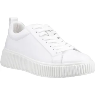 Hush Puppies Harlow Leder Damenschuhe weiße Sneakers