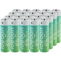 shop'n smile ideoon AA Batterien (20er-Pack) – Super Alkaline Mignon-Zellen mit 1,5V Batterie, Langlebige & auslaufsichere Batterien für den Alltag