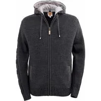 Maddox Trachtenstrickjacke MADDOX Herren 'Bruneck' mit Kapuze, Anthrazit