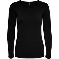ONLY Langarmshirt Langarmshirt Damen Shirt Schwarz Weiß Longsleeve 1er - 5er Pack