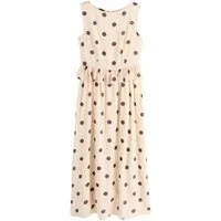 LAURA ASHLEY Midikleid Laura Ashley 2-in-1-Midikleid mit Pünktchen (1-tlg)