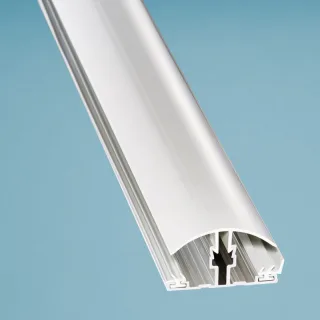 Einfaches Aluminium Mittel Verlegeprofil | inkl. PVC Klemmdeckel | Breite 61 mm | für 10 und 16 mm Stegplatten