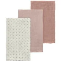 Lil' Atelier Multifunktionstuch NBNISLEYS 3PACK NAPPIES LIL NOOS, (Packung, 3-St), aus Baumwolle, bequeme Passform, mit Blumenmuster und Uni-Look