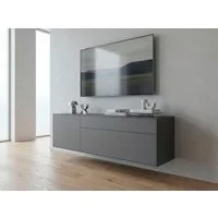 LeGer Home by Lena Gercke Lowboard Essentials, TV-Board, TV-Kommode, TV-Schrank, TV-Möbel, Breite: 166 cm, UV lackiert, Push-to-open-Funktion