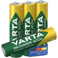 VARTA RECHARGE ACCU Power Akku (4 St), AAA, vorgeladen