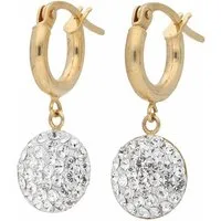 Firetti Paar Creolen Schmuck Geschenk Gold 375 Ohrschmuck Creole, mit Kristallstein