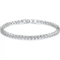 ROUGEMONT Tennisarmband Damen Tennisarmband Damen Silber Zirkonia Armband 19cm, Funkelndes Tennisarmband