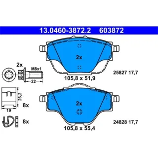 ATE Bremsbel?ge hinten Citroen C4 Grand Peugeot 3008 308 5008