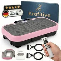 Krafitive Vibrationsplatte Vibrationsplatte 200 Stufen – 200W Ganzkörpertraining mit Bluetooth, (Einzelgerät mit Zubehör), inkl. Widerstandsbändern & 120 kg Tragkraft