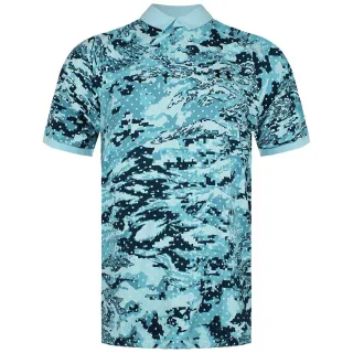 Under Armour Iso-Chill Penta Dot Blaues Golf-Poloshirt für Herren