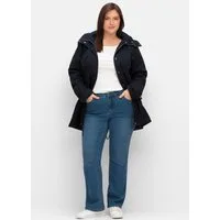 Sheego Bequeme Jeans Bootcut-Jeans SUSANNE ideal bei viel Bauch und schmalen Beinen
