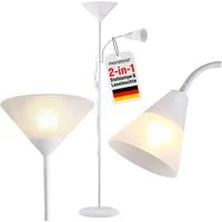 monzana Stehlampe Alissa, Stehlampe 175 cm Weiß Verstellbar Stehleuchte Deckenfluter
