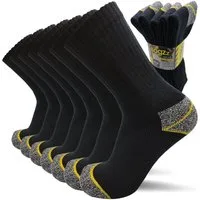 sogzz Arbeitssocken 5-60 Paar Socken Herren Schwarz 75% Baumwolle Work Arbeit Socken (Modell: Work Basic, 5-Paar)