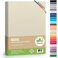 leevitex® Spannbettlaken Jersey aus 100% Baumwolle, für Kinder- & Standardmatratzen, Jersey, Gummizug: rundum, 100% Baumwolle, anschmiegsam & dehnbar, diverse Größen und Farben