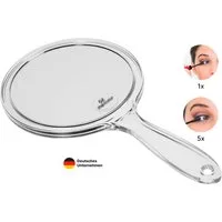Fantasia Beauty Badspiegel Handspiegel, Acryl mit 5-fach Vergrösserung, Ø 15 cm, Länge: 27 cm (1-St)