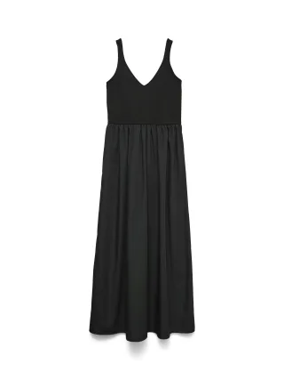 VERO MODA - VMVALLY SL LONG DRESS JRS NOOS Black - Gr. - L