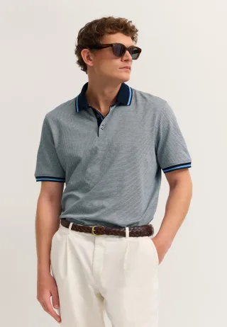 Bugatti Herren Poloshirt Modern Fit aus reiner Baumwolle