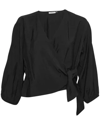 msch copenhagen - MSCHAudia 3 4 Wrap Top black - Gr. - XS