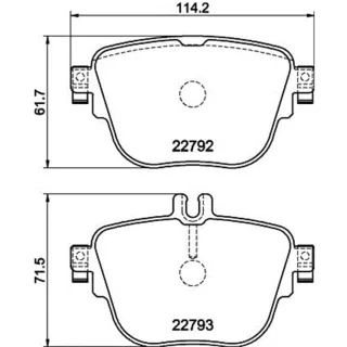 Hella Bremsbel?ge hinten Mercedes Cls E-Klasse 8DB355032-161