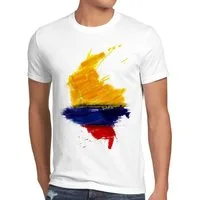 style3 T-Shirt Flagge Kolumbien Fußball Sport Colombia WM EM Fahne