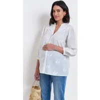Seraphine Umstandsbluse Seraphine Baumwollbluse Umstands- und Stillmode (1-tlg)