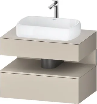 Duravit Qatego Konsolenwaschtischunterbau wandhängend Taupe Supermatt 800x550x600 mm - QA47300838300 QA4730083830000