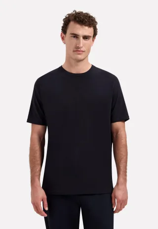 No Excess - T-Shirt Crewneck Solid Basic Stretch black - Gr. - S