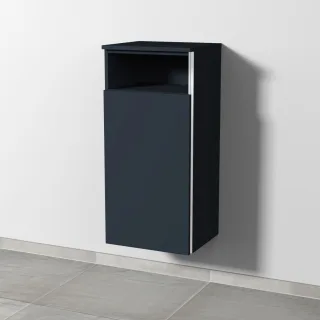 Sanipa 3way Mittelschrank mit 1 Tür und 1 offenem Fach, Marine-Matt, BP1341R BP1341R